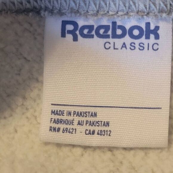 Modern Vintage 90s Style Reebok Pullover Crewneck Sweatshirt Large Gray/Black - Picture 6 of 6